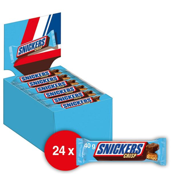 🍫 Snickers Crisp 24 Riegel für 7,04€ (statt 15€) Amazon