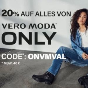 20% auf Vero Moda &amp; Only ab 40€ Bestellwert bei Jeans Direct
