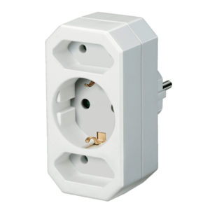 Brennenstuhl 3-fach Mehrfachsteckdose / Steckdosenadapter für 2,29€ -  mit erhöhtem Berührungsschutz