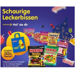 3 Haribo Halloween Produkte kaufen &#061; Gratis Tasche in teilnehmenden Filialen