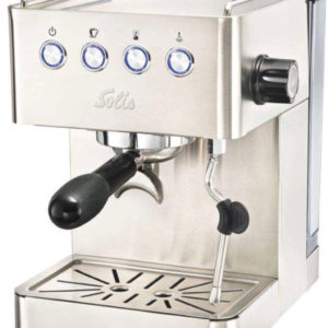 Solis 980.03 Barista Gran gusto Kaffeemaschine ( Halbautomatische Espressomaschine mit Edelstahlgehäuse, Thermoblock, 1,7l, 15 bar, 1450W )[ Rewe]