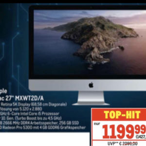 Apple iMac 27&#034; 68,58cm Retina 5K Display [2020] MXWT2D/A Core i5 8GB 256GB SSD für 1427,99€(Metro )