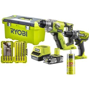 🔧 Ryobi Combo-Kit R18DDSDS-125T mit Akku-Kombihammer &amp; Akku-Bohrschrauber ab 179,99€ (statt 230€) *toom-Angebot*