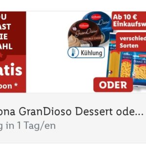 Gratis Milbona Dessert oder Nudeln bei Lidl ab Einkauf von 10 €