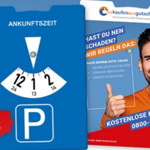 GRATIS *Parkscheibe* für Newsletter von Tele Pizza bis 24.10.21