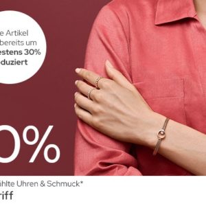 Bei &#034;Glücksgriff&#034; mindestens 30% sparen auf Uhren und Schmuck bei GALERIA