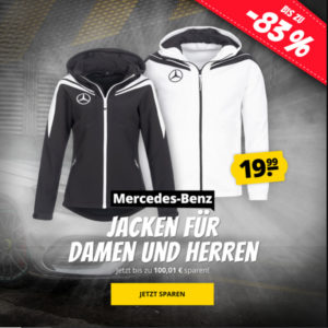 Mercedes Benz Softshelljacken für Damen &amp; Herren nur 23,94€