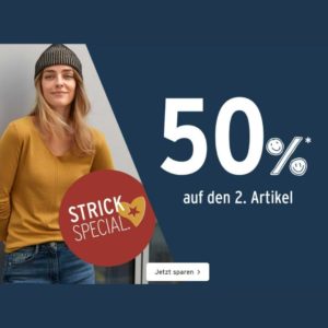 Ernsting's Family: 50% Rabatt auf den 2. Strick Artikel