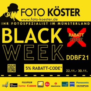 📷 Black Week bei Foto Köster, z.B. Nikon Z 6 KIT + 14 - 30 / 4,0 S für 2.299€ (statt 2.499€) oder DJI Mavic Mini Quadrokopter für 325€ (statt 369€)