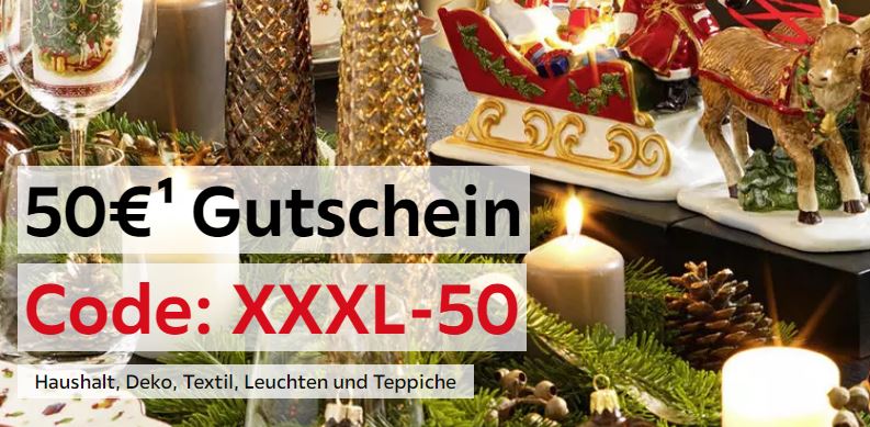 50€ XXXLutz Gutschein ab 150€ Bestellwert