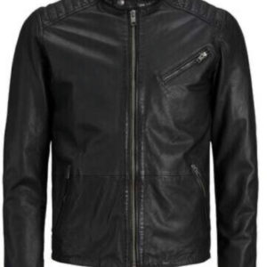 Bikerjacke aus Lammleder in schwarz ,braun und cognac(Jack&Jones)