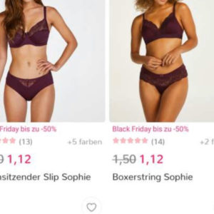 Boxerstring/ Slip für 1,12€ (Hunkemöller)