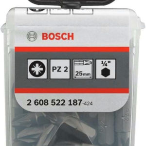 Bosch Professional Bit Extra-Hart für Phillips-Kreuzschlitzschrauben im Bitspender, PZ2, Länge: 25 mm, 25 Stück (Amazon Prime)