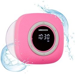 MEDION P66096 Duschradio mit Saugnapf Bluetooth 30W IPX6 pink für 22,94€ inkl. Versand