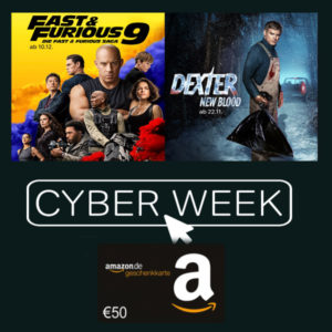 Sky Ticket Cyber Week 📺 1 Jahr Entertainment + Cinema für 9,98€/Monat + 50€ Amazon-GS (Fast &amp; Furious 9, Cash Truck, Prinz von Bel-Air, Dexter Season 9 uvm.)