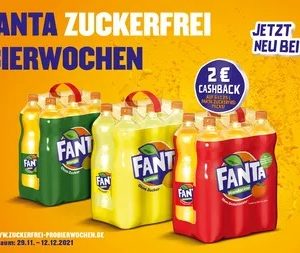 2 € Cashback auf Fanta ohne Zucker *Aldi Süd*