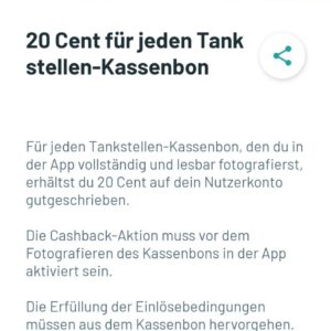 20 Cent für jeden Tankstellenbon.