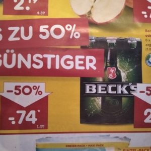 *Offline Netto* Beck&#039;s Bier 6er Pack 2,13€ (statt 4.99€)