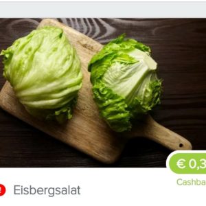 30 Cent Cashback auf Eisbergsalat