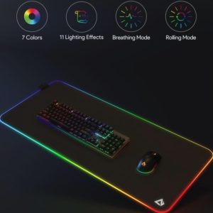 Großes Aukey RGB Gaming Mauspad für nur 11,78€ (90 x 40 cm) 🌈  11 Lichteffekte
