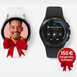 Galaxy Watch4-Serie: Produkt kaufen &amp; 150€ Google Play Guthaben erhalten