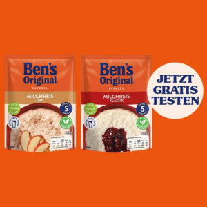 Ben's Original Milchreis GRATIS TESTEN bei Coupies