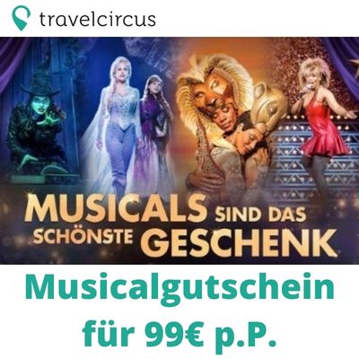 🎁 Gutschein für 2 Personen für ein Musical + Übernachtung im Hotel für  198€ - Die