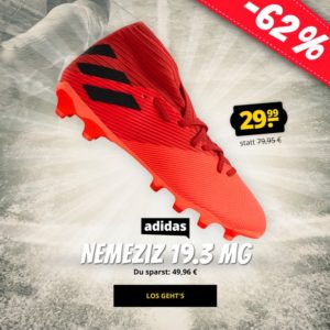 ⚽️ adidas Nemeziz 19.3 MG Fußballschuh für 29,99€ zzgl. Versand (statt 50€)