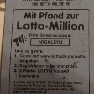 3x gratis Lotto 6 aus 49 mit Netto MD und Lotto24