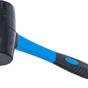 BGS 1961 | Gummihammer | Fiberglasstiel | schwarzer Kopf | Ø 60 mm | 500 g (Amazon Prime)