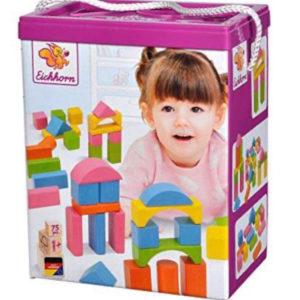 Eichhorn 75 pastellfarbene bunte Holzbausteine in Aufbewahrungsbox für 9,99€ (Amazon Prime )