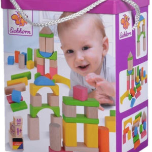 Eichhorn 60 bunte und naturfarbene Holzbausteine in der Aufbewahrungsbox für 8,99€ (Amazon Prime)