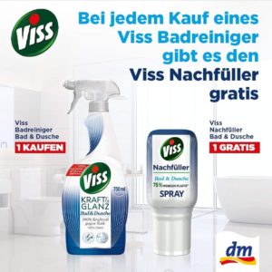 Viss Reiniger &#034;Bad & Dusche&#034; kaufen, Nachfüller gratis mitnehmen nur bei DM und nur online !!
