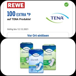 Tena Discreet für umgerechnet 0,75 ct Dank Payback & Rewe App - nur bei Rewe - ggf personalisiert