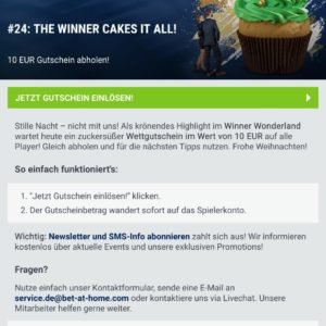 Bet-at-home 10€ für Sportwetten