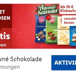 Gratis Schokolade bei Lidl ab 10 € Einkauf