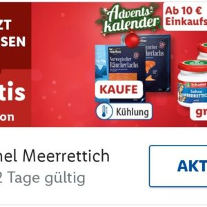 Gratis Meerrettich bei Lidl ab 10 € Einkauf und Kauf von Räucherlachs