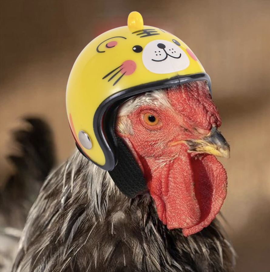 Warnweste für Hühner - Gelb