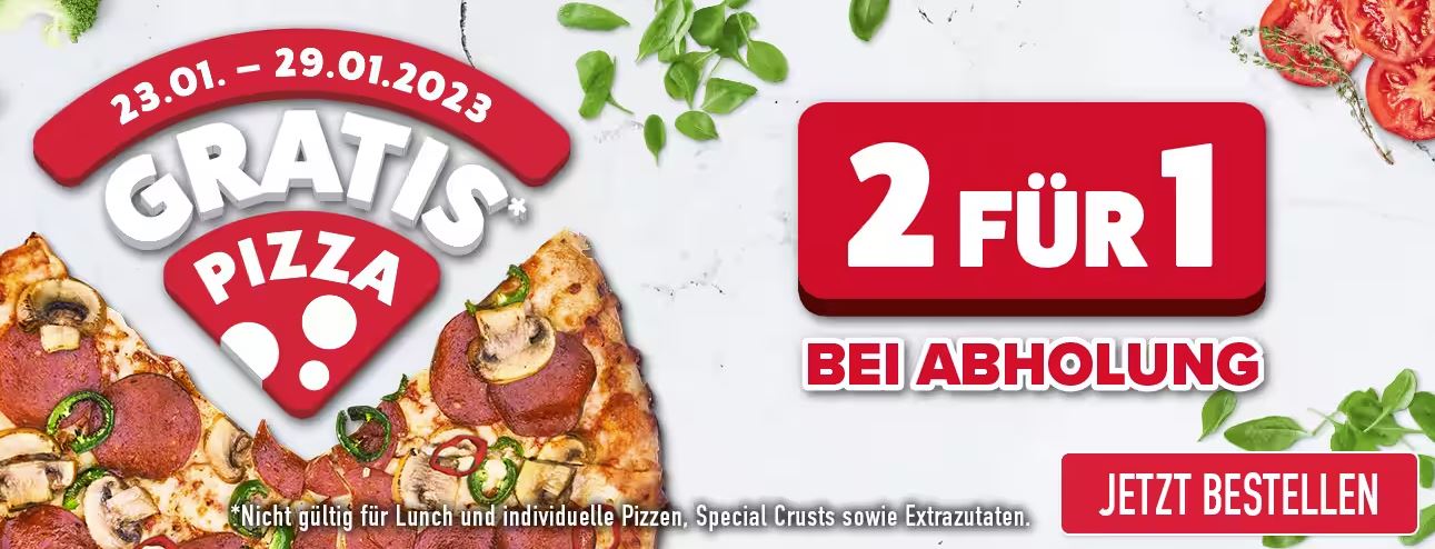 2-fuer-1-Aktion bei Dominos