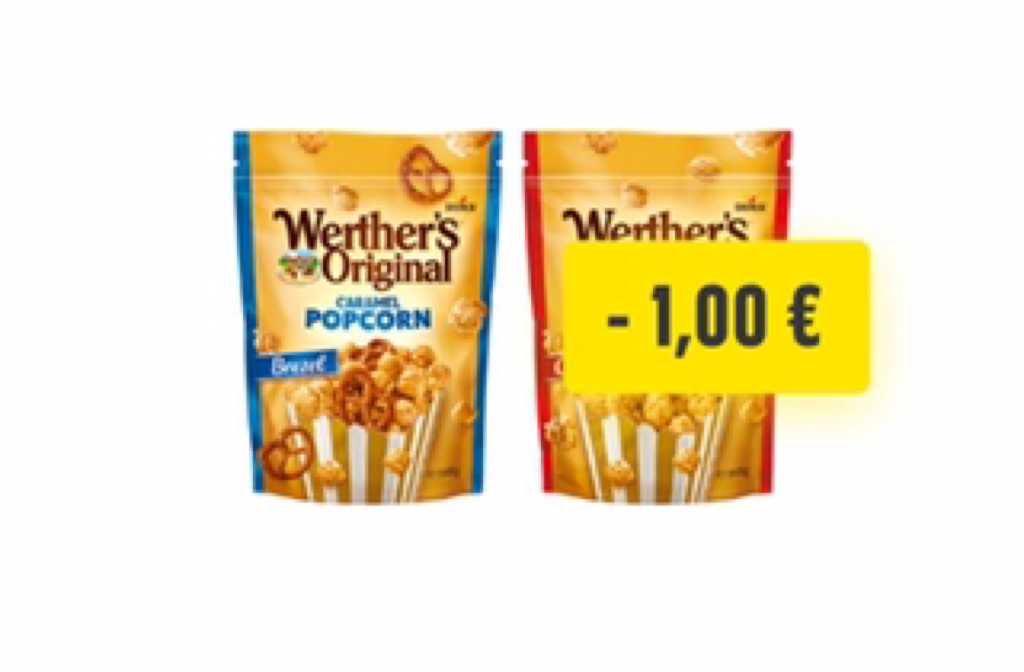 1€ Rabatt auf Werthers Popcorn Edeka App Genuss+