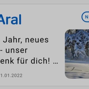 1 L Kraftstoff Gratis ab 20 L *Aral/meinAral App*
