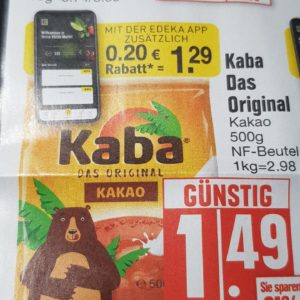 Kaba Kakao Getränkepulver 500g für nur 0,69€