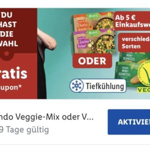 GRATIS &#034;Vemondo Veggie Mix&#034; oder &#034;Vegane Mini Schnitzel&#034; mit Lidl Plus App ab 5€ 