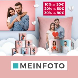 MEINFOTO: bis zu 30% Rabatt auf personalisierte Fotogeschenke