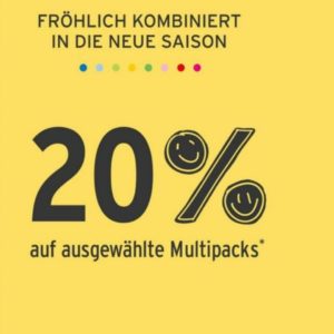 Ernsting's Family 20% auf Multipacks - Damen, Herren &amp; Kinder