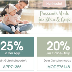 Babymarkt - 25% Gutschein auf Mode in der App &amp; 20% Gutschein im Onlineshop