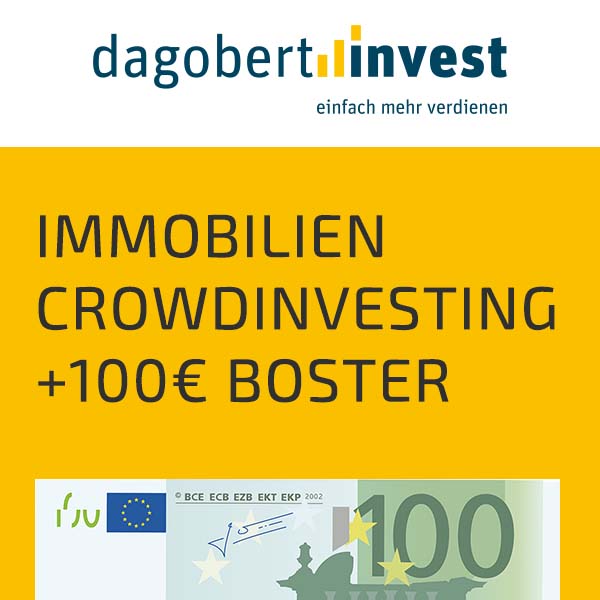 Thumbnail dagobertinvest: Bis zu 100€ Bonus + 7-10% p.a. für Crowdinvesting