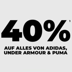 mysportswear: 40% auf adidas, Puma & Under Armour