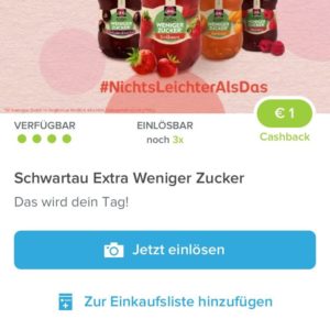 Schwartau Extra Weniger Zucker für 0,79 € oder 0,59 €(Marktguru Cashback)