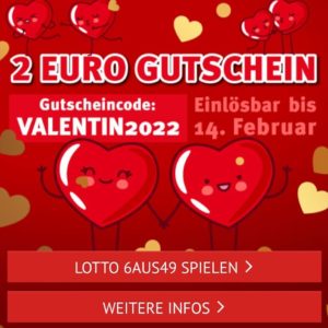 Gutschein bei lottomv.de zum Valentinstag